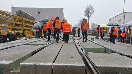 Prefabrykowane płyty rozjazdowe na węzeł UJ gotowe